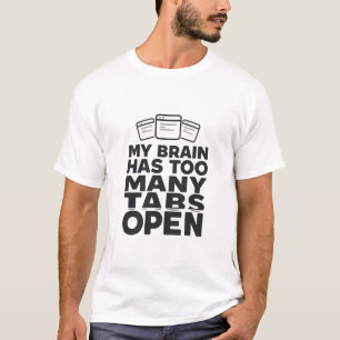 Lustigt arbetsberikande flikar öppen offertdesign t shirt