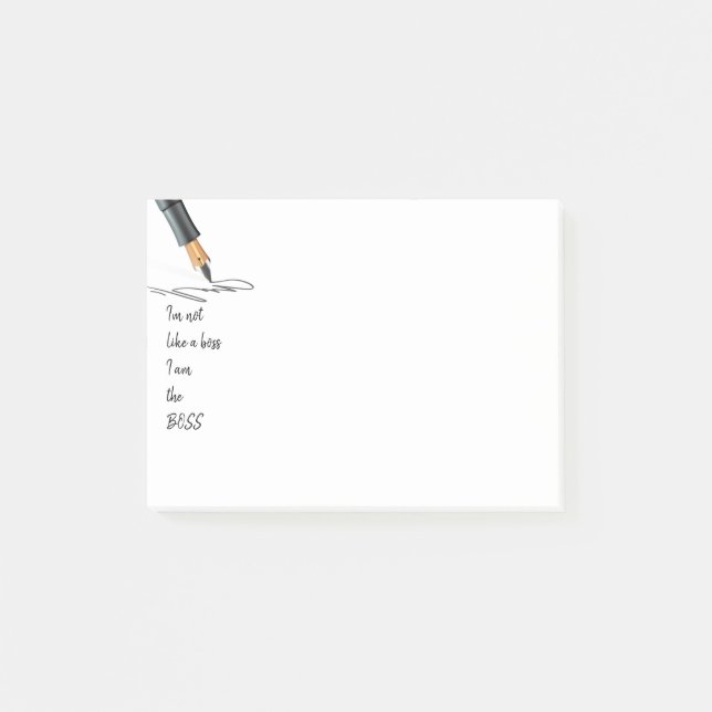 Lustigt arbetsoffert I är Chef Post-it Block (Framsida)