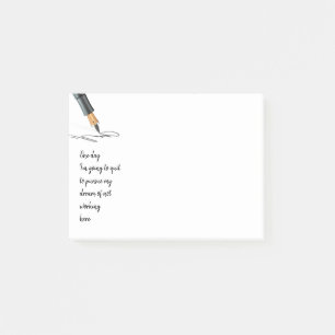 Lustigt arbetsoffert som ska avslutas post-it block