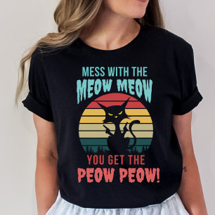 Lustigt Arg Cat, inte med Meow Meow T Shirt