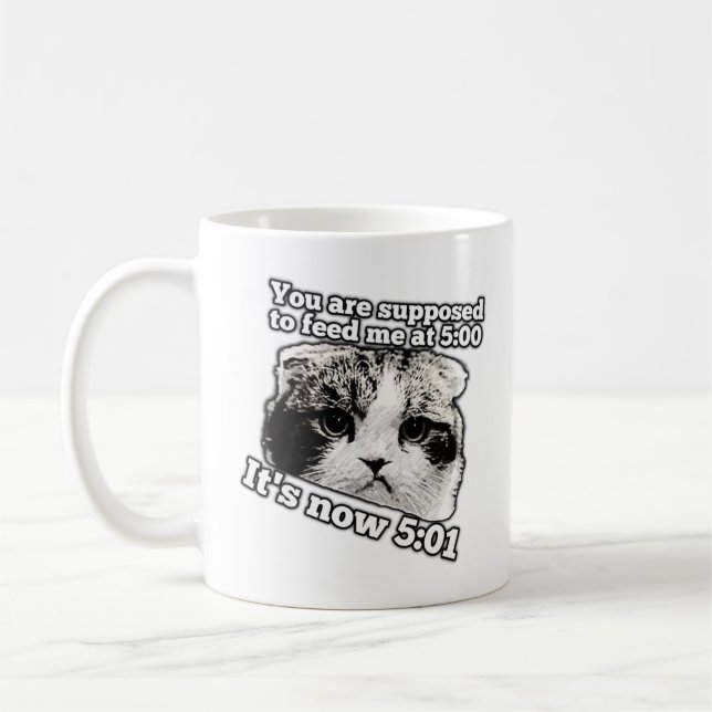Lustigt arg kattminne för ägare av kattunge kaffemugg (Vänster)