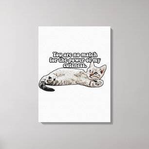 Lustigt arg kattminne för ägare av kattunge och äl canvastryck