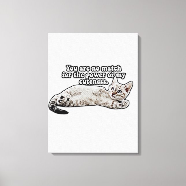 Lustigt arg kattminne för ägare av kattunge och äl canvastryck (Framsida)
