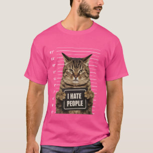 Lustigt arresterad brottsling Cat Mugshot, jag hat T Shirt