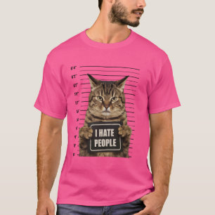 Lustigt arresterad brottsling Cat Mugshot, jag hat T Shirt