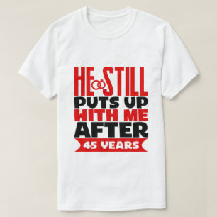 Lustigt årsjubileum, 45:e frun t shirt