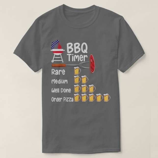 Lustigt Art Bbq Timer Grilling Barbecue Grilling 2 T Shirt (Design framsida)