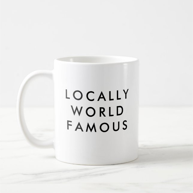 Lustigt Aspiration Minimalist Modern Namnplåt Kaffemugg (Vänster)