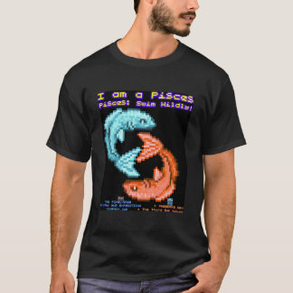 Lustigt Astrological Pisces-tecken med funny Sloga T Shirt
