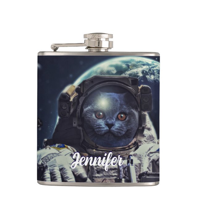 Lustigt Astronaut Shorthair Cat in Space Fickplunta (Framsidan)