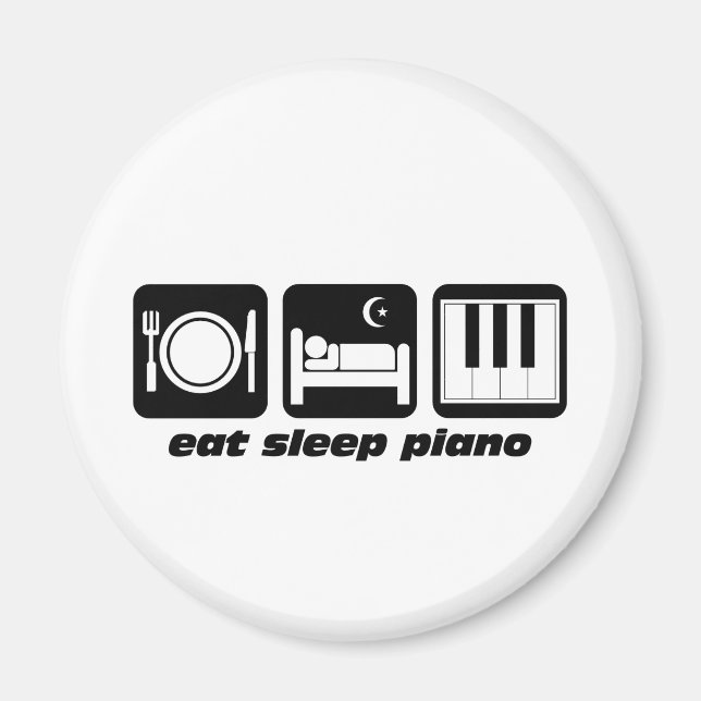 Lustigt ät sömnpiano magnet (Framsidan)