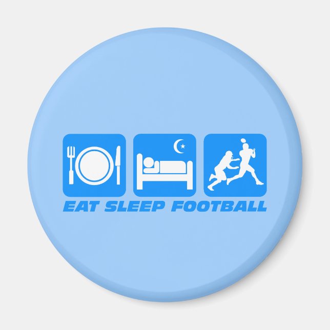 Lustigt äta sömnfotboll magnet (Framsidan)