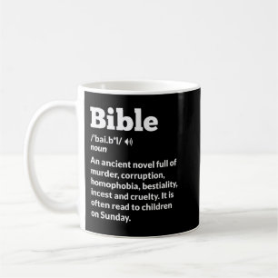 Lustigt Ateist antireligionseism Bibel Kaffemugg