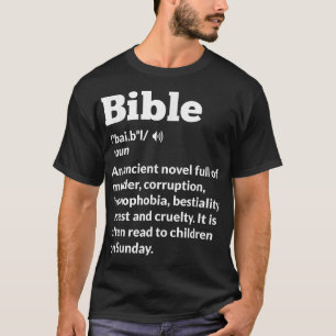 Lustigt Ateist antireligionseism Bibel T Shirt