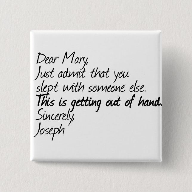 Lustigt ateistiskt mönster knapp (Framsida)