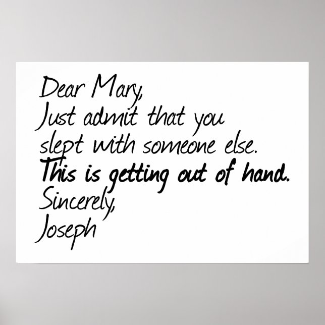 Lustigt ateistiskt mönster poster (Framsidan)