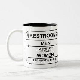 Lustigt återställ citat - Manar och kvinnor Två-Tonad Mugg