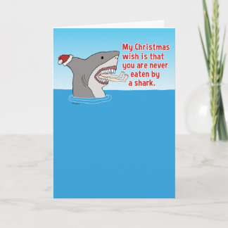 Lustigt ätet av Shark Jul Helgkort