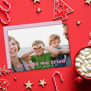 Lustigt åtminstone har vi provat julfots Rosa Julkort