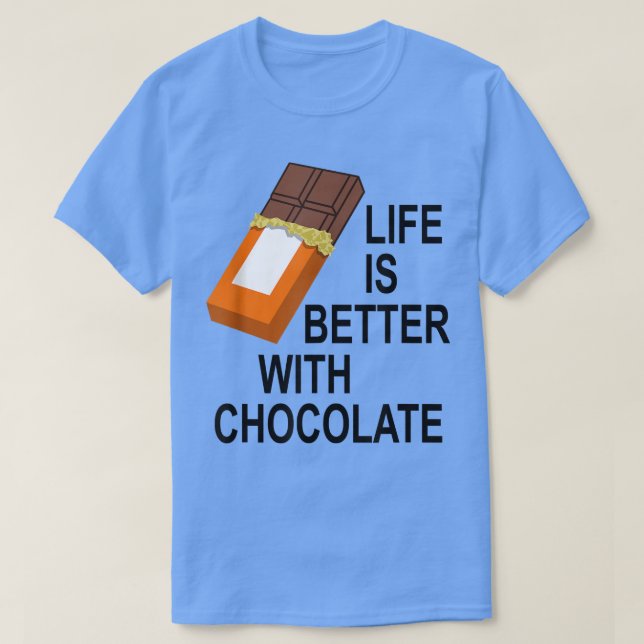 Lustigt att äta Mörk Chocolate Candy T Shirt (Design framsida)