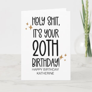 Lustigt att bli äldre 20:e födelsedagen för vän kort