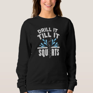 Lustigt att borra tills det ekar isfiske Pappa Gra T Shirt