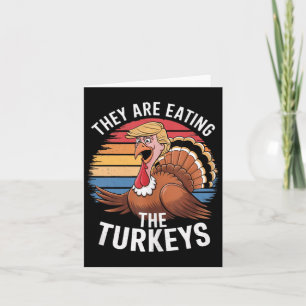 Lustigt att de äter Thanksgivingen Hum för kalkone Kort