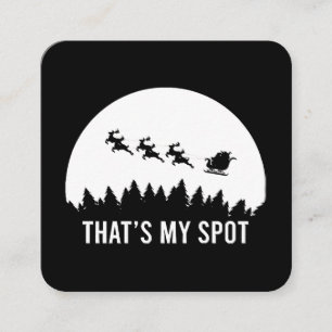 Lustigt att det är min Julafton-session Santa på S Fyrkantigt Visitkort