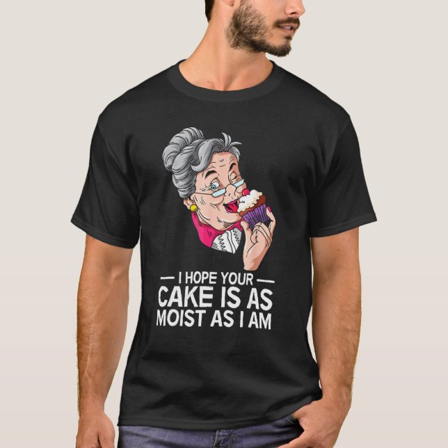 Lustigt att din kummel är lika fuktig som jag är t shirt (Framsida)