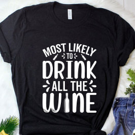 Lustigt att dricka hela julen Vin T Shirt