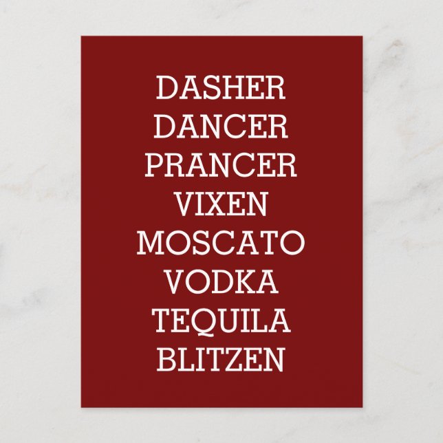 Lustigt att dricka jul vykort (Framsida)