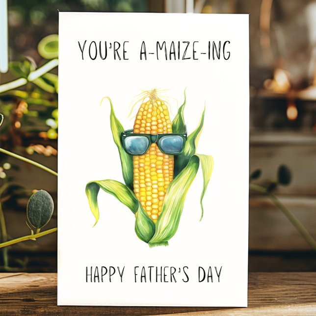 Lustigt att du är A-majsproducerande Gardeners Far Kort (Funny You're Amaizing Pun Fathers day card.)