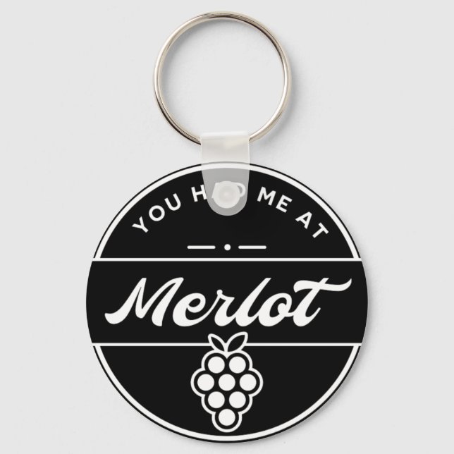 Lustigt att du hade mig på Merlot Vin Nyckelring (Framsida)