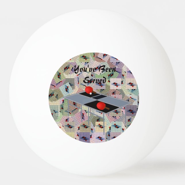 Lustigt att du har fått Bord tennis design. Pingisboll (Framsidan)