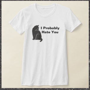Lustigt att du presenterar svart katt t shirt