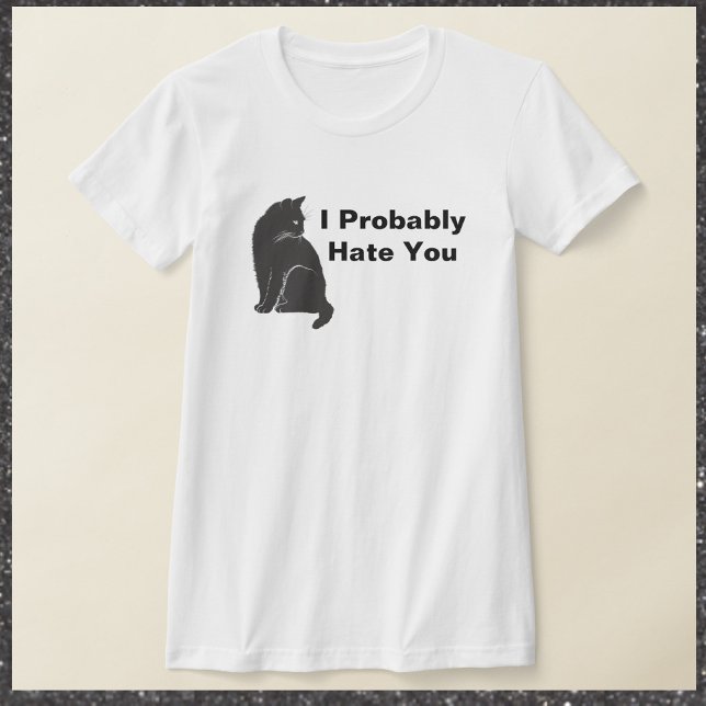 Lustigt att du presenterar svart katt t shirt (Skapare uppladdad)