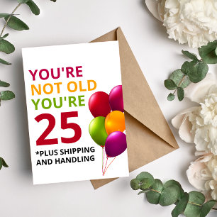 Lustigt att få ett äldre födelsedagskort helgkort