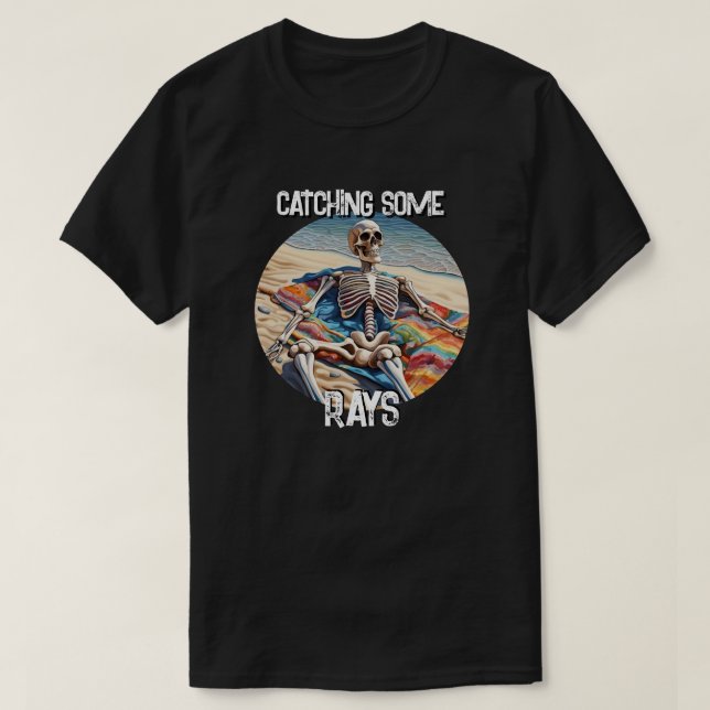 Lustigt att fånga lite Rays Skeleton T-Shirt (Design framsida)