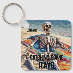 Lustigt att fånga lite Rays Skeleton T-Shirt Nyckelring