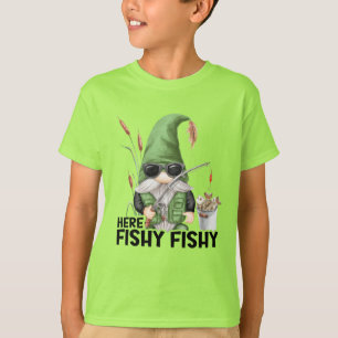 Lustigt att fiska gnome ord art-pojkar t shirt