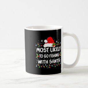 Lustigt att fiska med jultomte kaffemugg