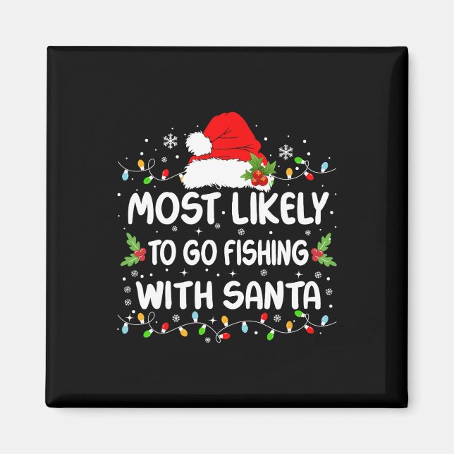 Lustigt att fiska med jultomte magnet (Framsidan)