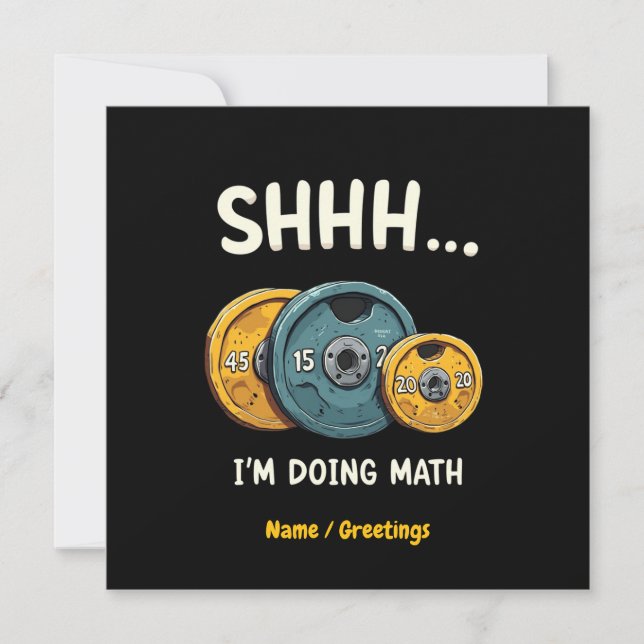 Lustigt att göra matematikviktsutbildning för att  inbjudningar (Framsida)