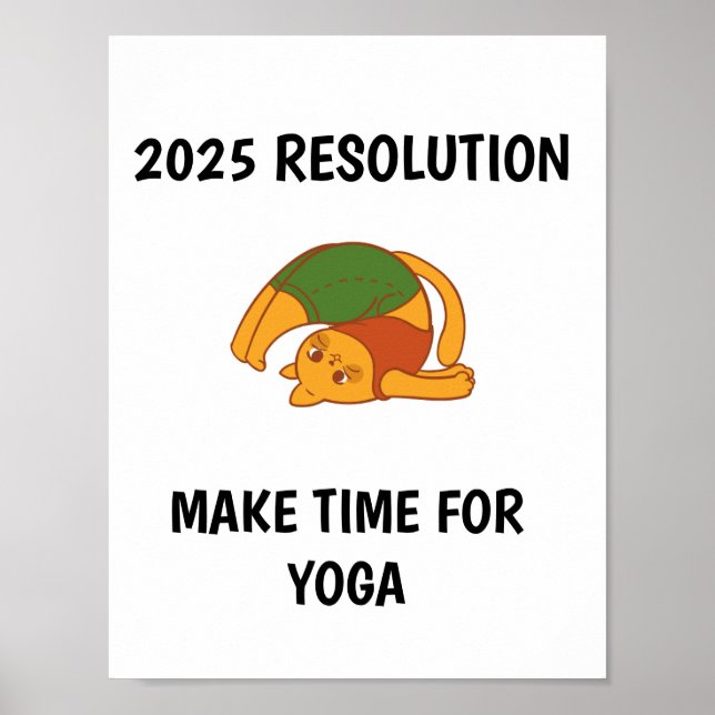 Lustigt att göra tid för yoga Wall-konsten Poster (Framsidan)
