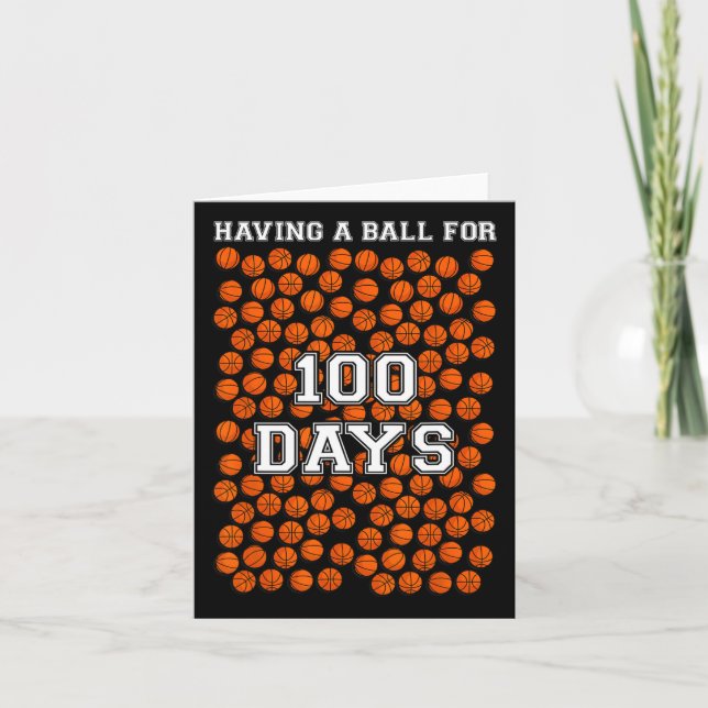 Lustigt att ha en Boll under 100 dagar i skolan Kort (Framsida)