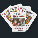 Lustigt att hantera bästa Grandpa One-foto Casinokort<br><div class="desc">Lustigt "Handlar med Best Grandpa nånsin"-spelkortdäcket. All text är justerbar. Underbar för familjespel kväll eller när du vill att din motståndare ska ha behålla till sin egen! One Photo Option</div>