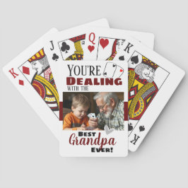 Lustigt att hantera bästa Grandpa One-foto Casinokort