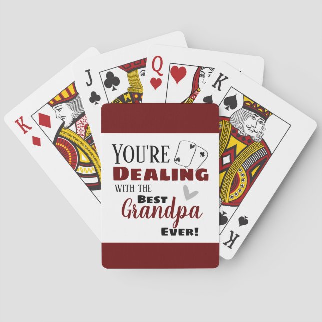 Lustigt att hantera bästa Grandpa Vin Casinokort (Baksidan)