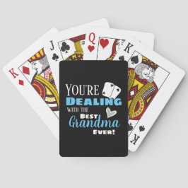 Lustigt att hantera Best Grandma Light Blue Casinokort