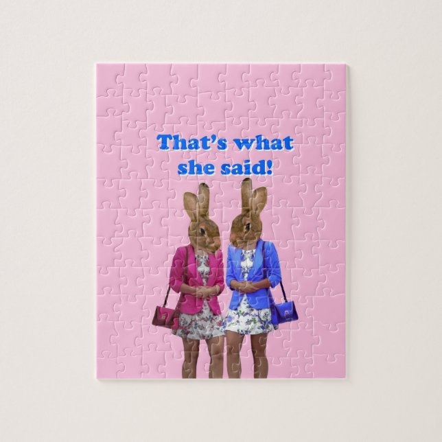 Lustigt att hon sa text pussel (Vertikal)